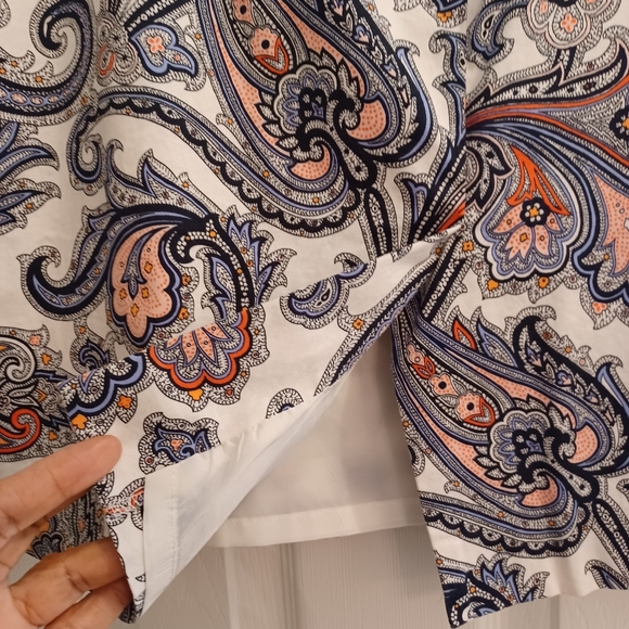 Ann Taylor paisley print midi skirt - Picture 3 of 6